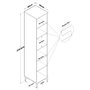 Hanah Home Armario Multiusos Blanco JE250 - 4737